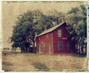 Grover Railroad Depot - Polaroid image transfer